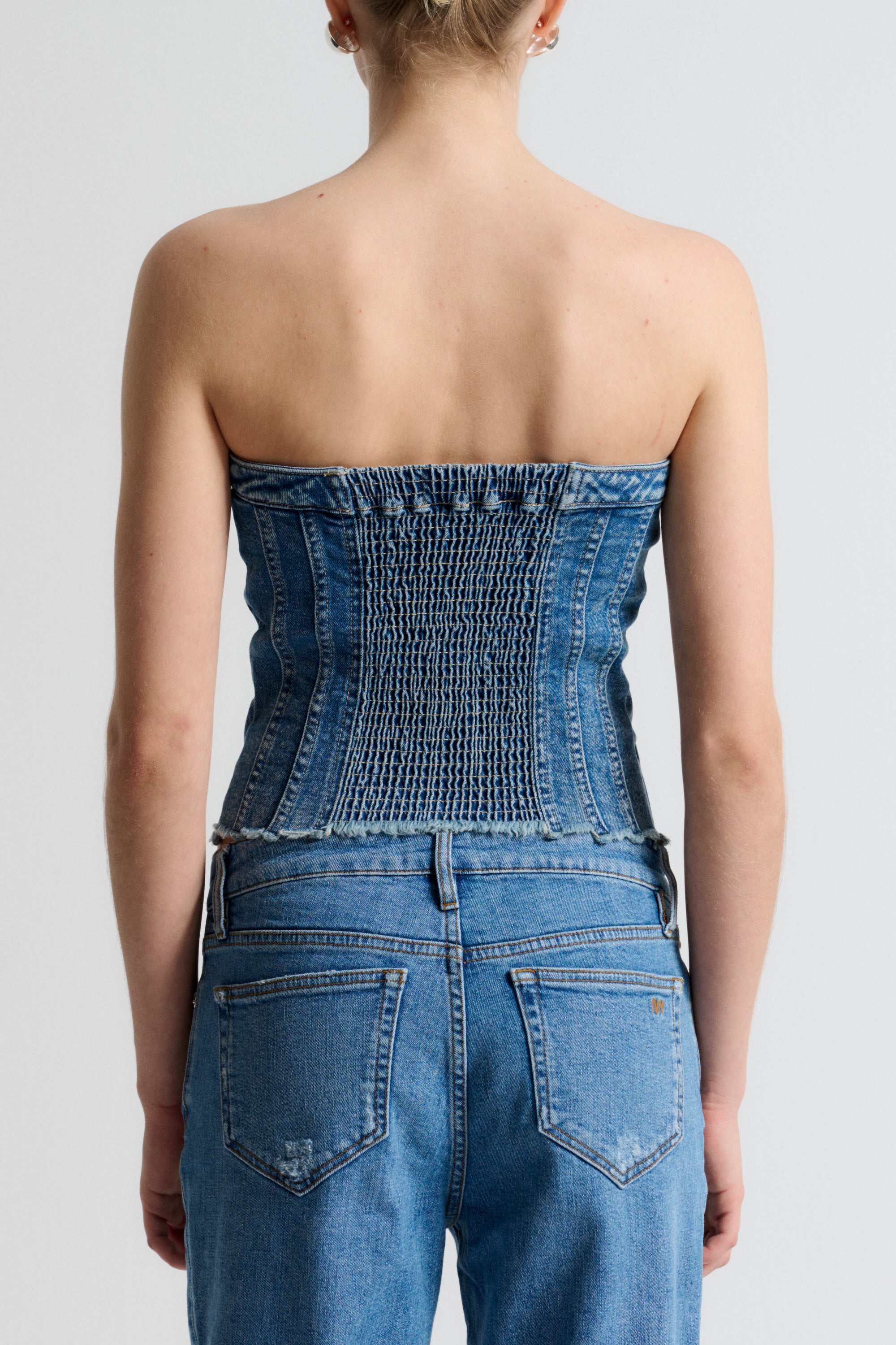 IVY Copenhagen IVY-Janice Corsage Top Wash Lunel Shirts & Blouses 51 Denim Blue