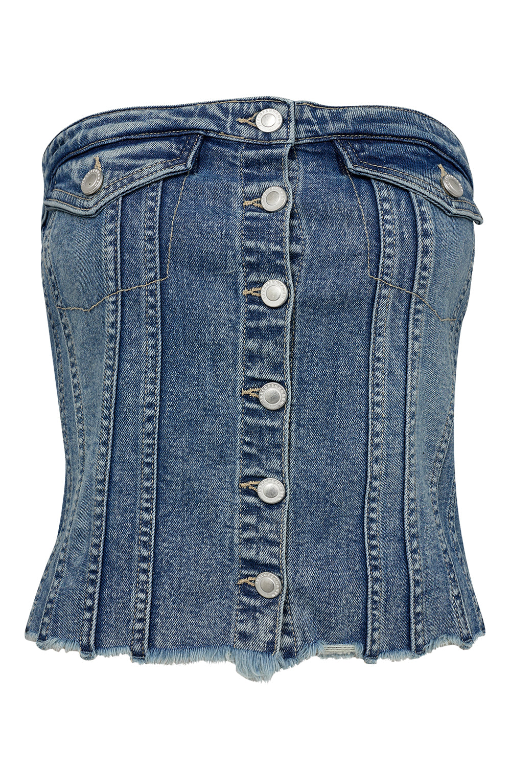 IVY Copenhagen IVY-Janice Corsage Top Wash Lunel Shirts & Blouses 51 Denim Blue