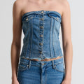 IVY Copenhagen IVY-Janice Corsage Top Wash Lunel Shirts & Blouses 51 Denim Blue