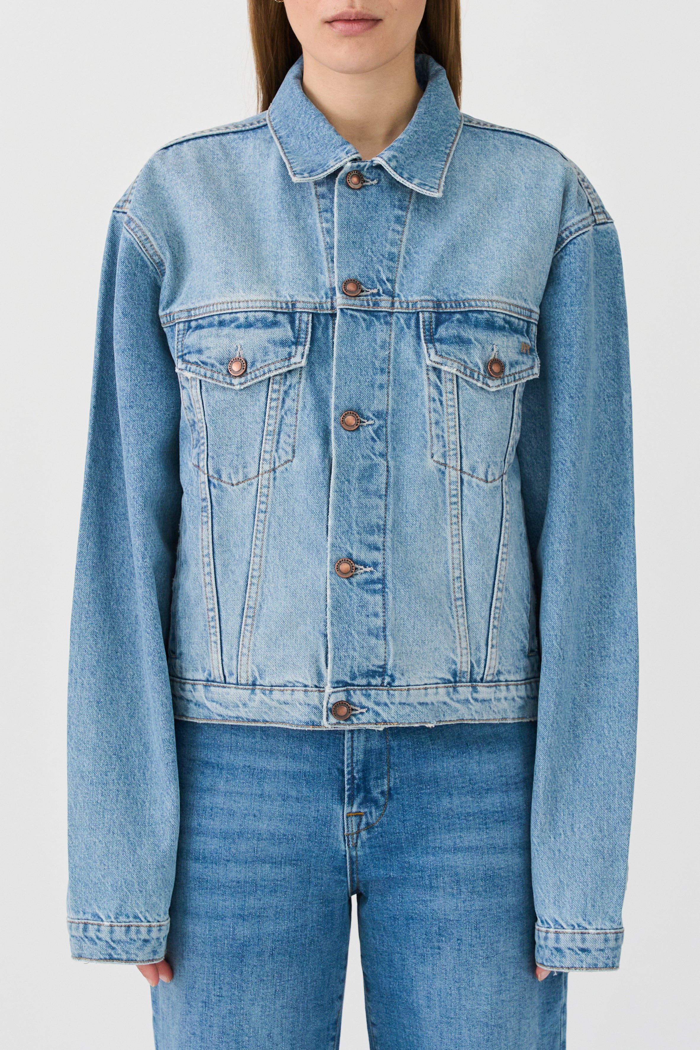 IVY Copenhagen IVY-Janice Jacket Wash Bedford Vintage Coats & Jackets 51 Denim Blue