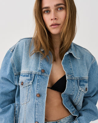 IVY Copenhagen IVY-Janice Jacket Wash Bedford Vintage Coats & Jackets 51 Denim Blue