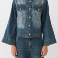 IVY Copenhagen IVY-Jazz Cropped Denim Jacket Wash Melilla Coats & Jackets 51 Denim Blue