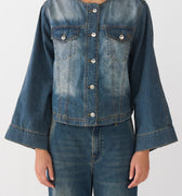 IVY Copenhagen IVY-Jazz Cropped Denim Jacket Wash Melilla Coats & Jackets 51 Denim Blue