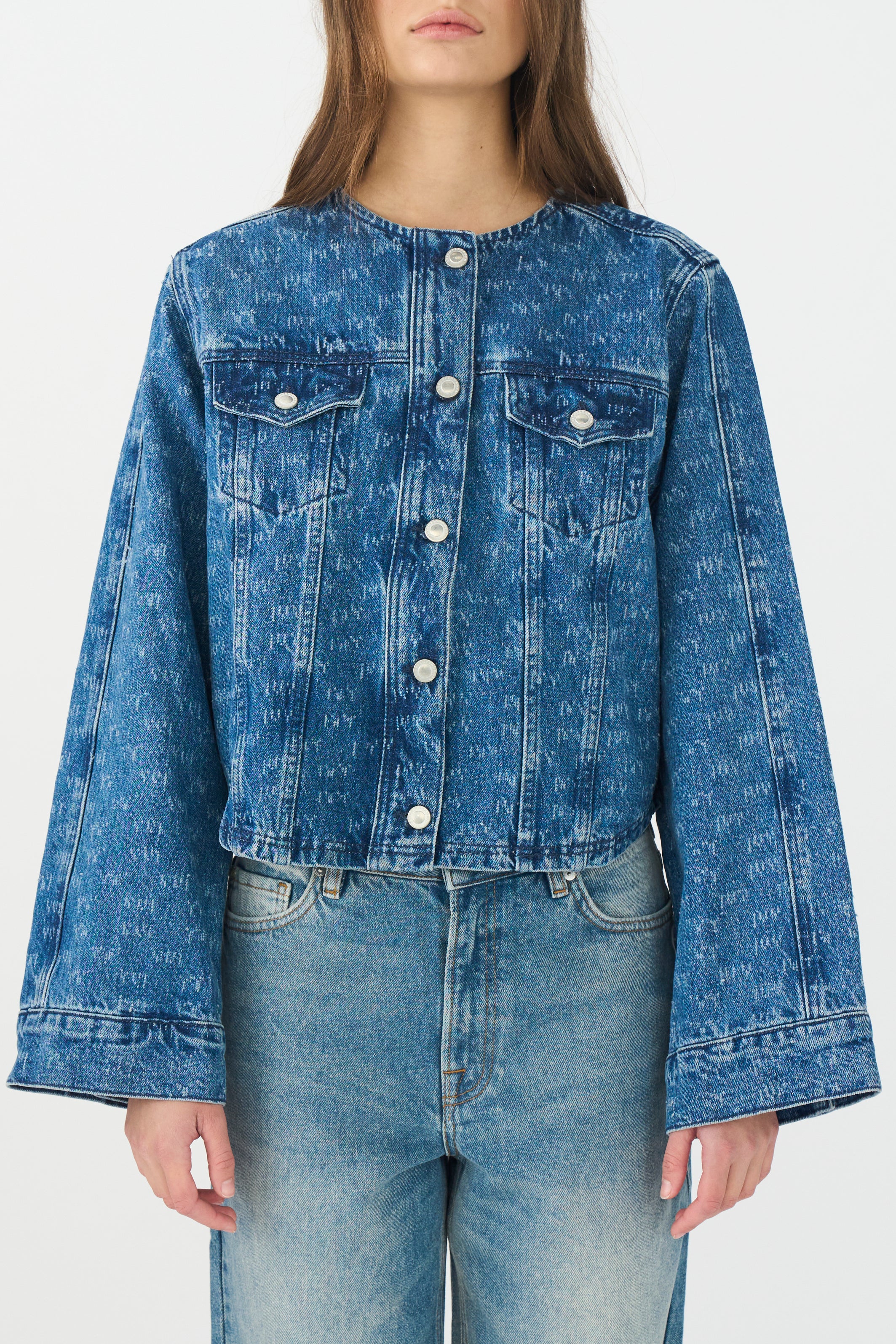 IVY Copenhagen IVY-Jazz Short Jacket Wash Punch Needle Jeans & Pants 51 Denim Blue