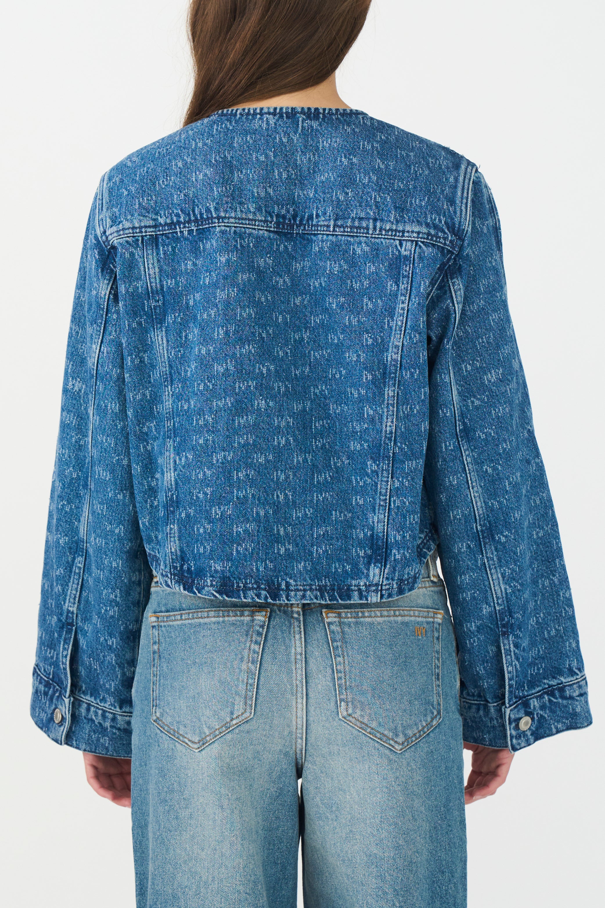 IVY Copenhagen IVY-Jazz Short Jacket Wash Punch Needle Jeans & Pants 51 Denim Blue