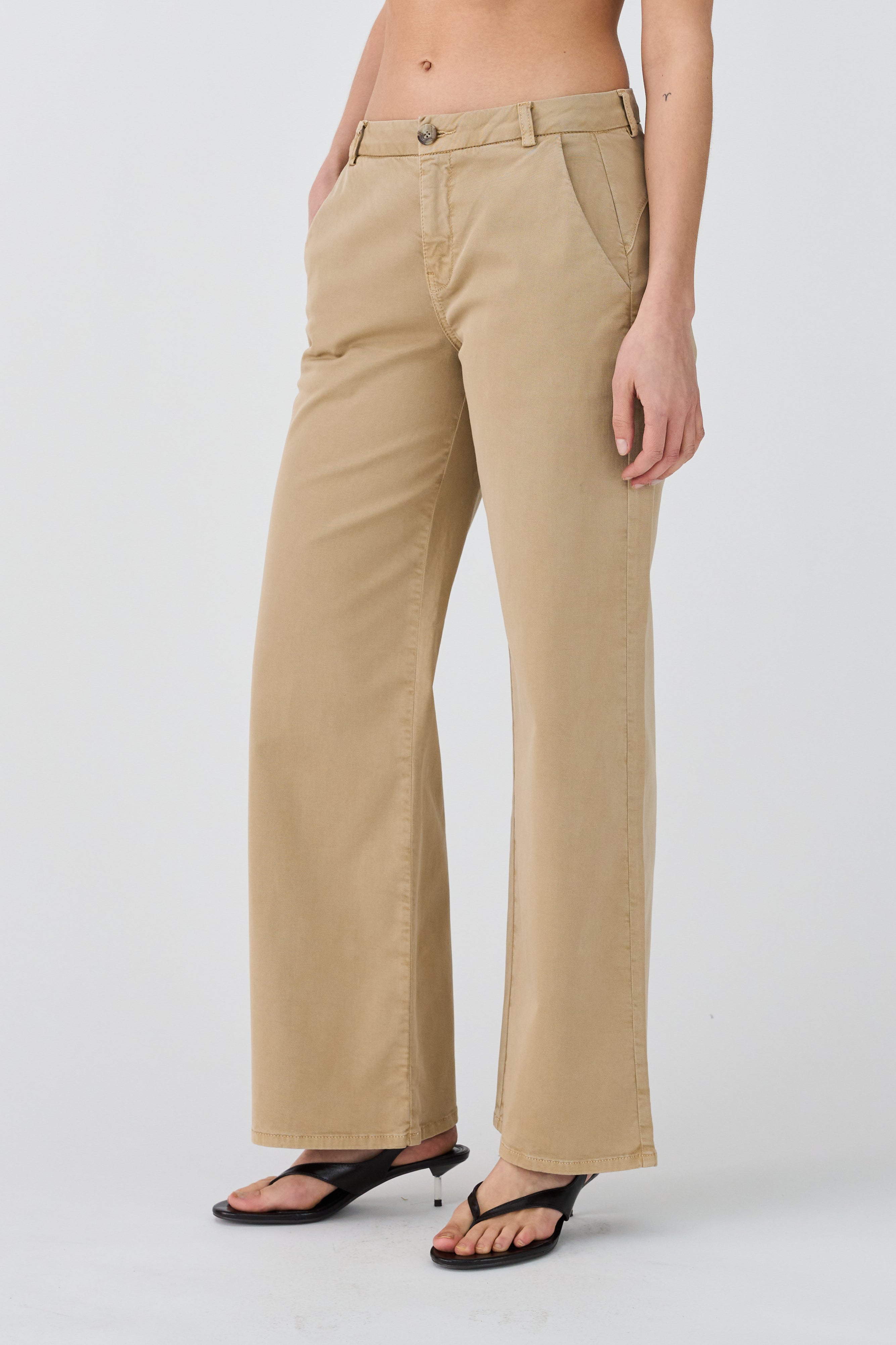 IVY Copenhagen IVY-Karmey Chino Wide Pant Jeans & Pants 64 Khaki