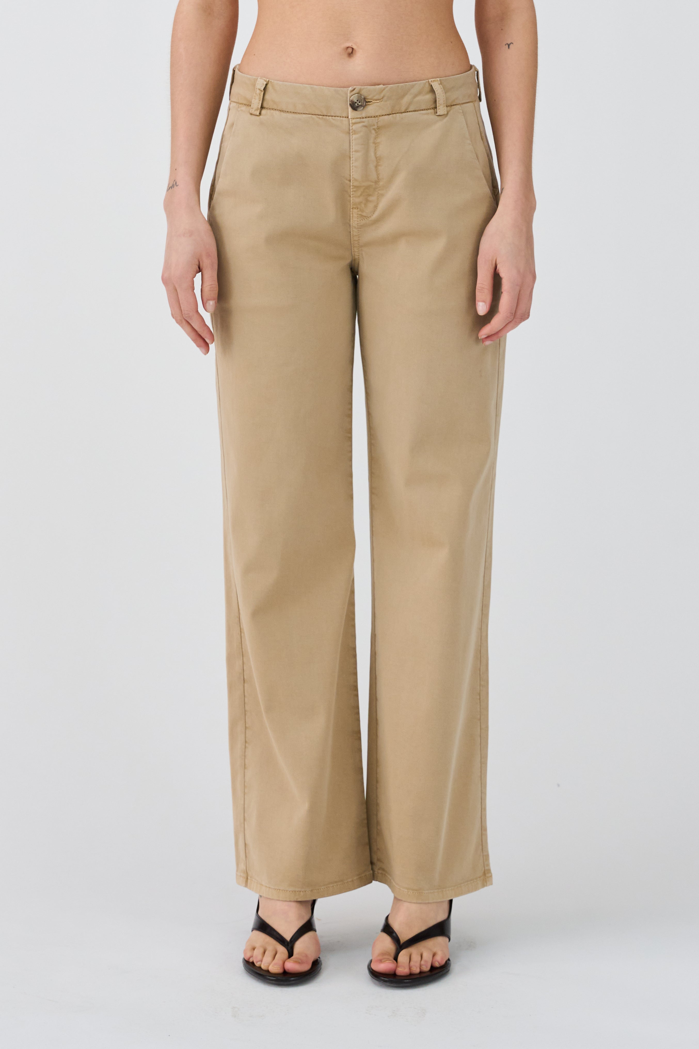 IVY Copenhagen IVY-Karmey Chino Wide Pant Jeans & Pants 64 Khaki