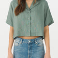 IVY Copenhagen IVY-Karmey SS Linen Shirt Shirts & Blouses 681 Dusty Steel Green