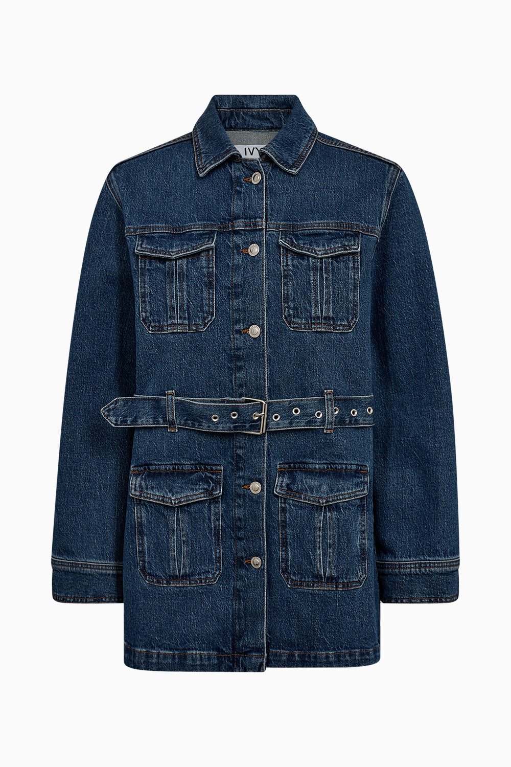IVY Copenhagen IVY-Kay Belted Uniform Jacket Wash Dublin Original Coats & Jackets 51 Denim Blue