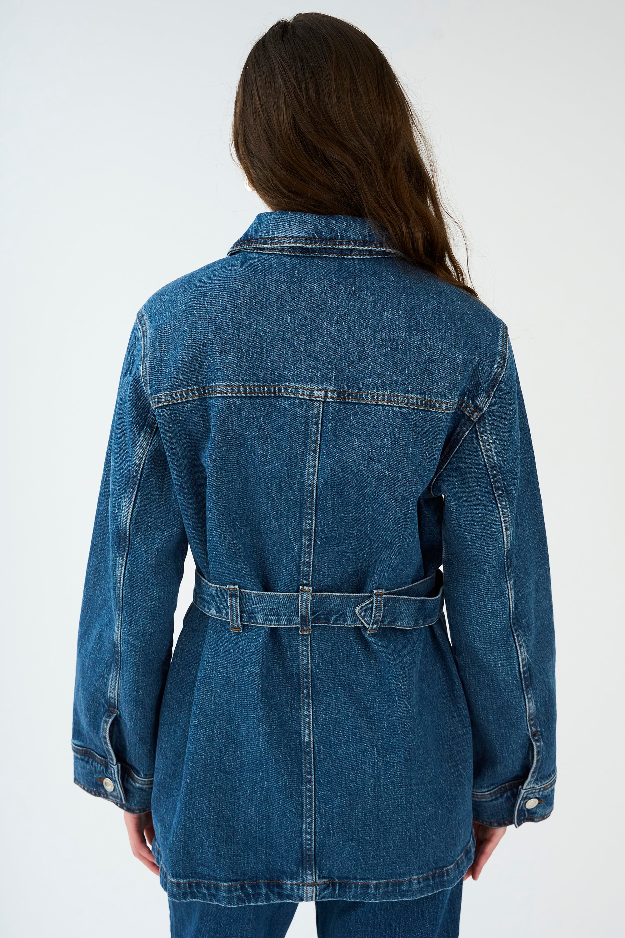 IVY Copenhagen IVY-Kay Belted Uniform Jacket Wash Dublin Original Coats & Jackets 51 Denim Blue