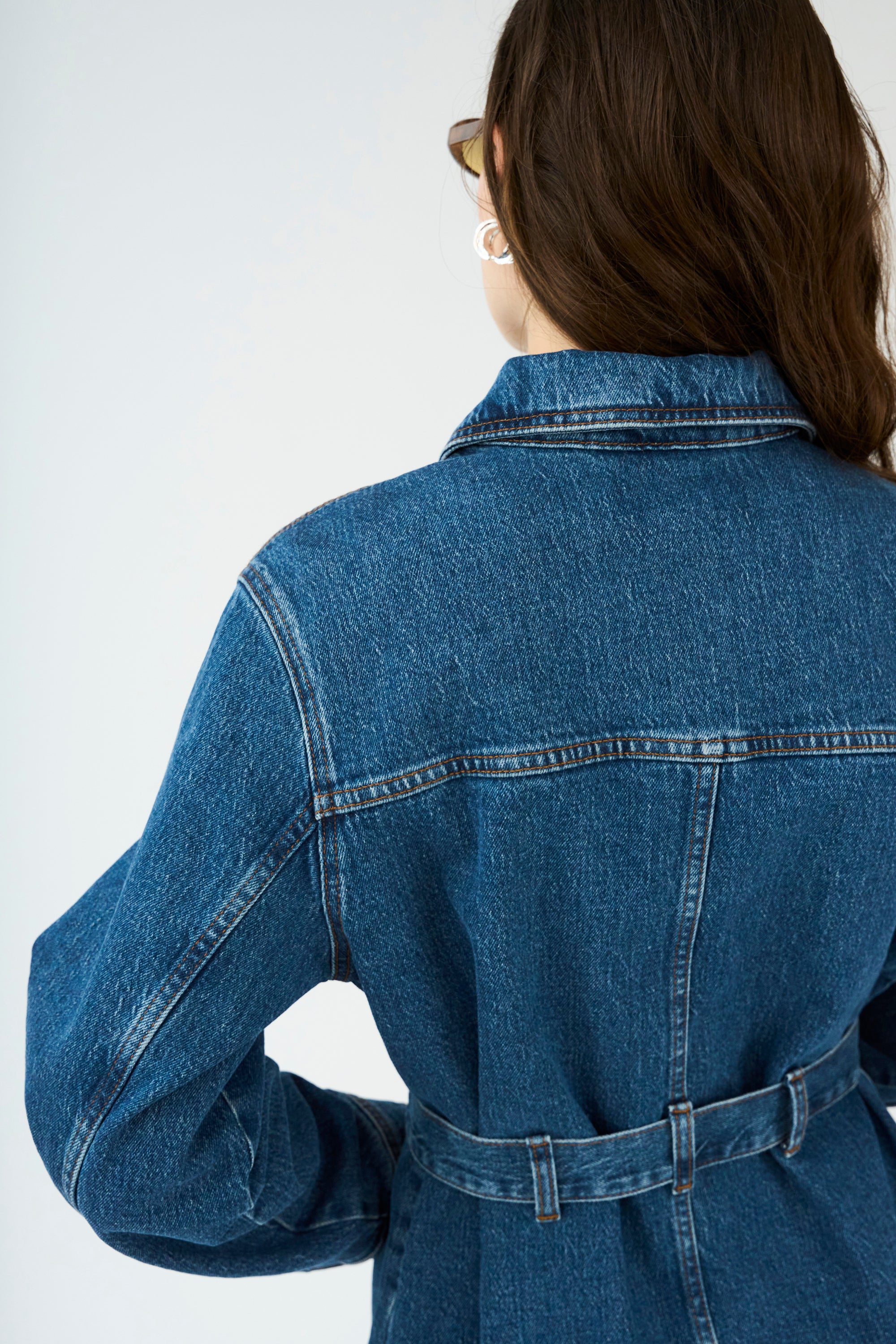 IVY Copenhagen IVY-Kay Belted Uniform Jacket Wash Dublin Original Coats & Jackets 51 Denim Blue