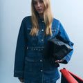 IVY Copenhagen IVY-Kay Belted Uniform Jacket Wash Dublin Original Coats & Jackets 51 Denim Blue