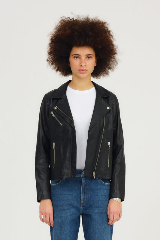 IVY Copenhagen IVY-Kylie Biker Leather Jacket Leather 9 Black