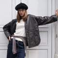IVY Copenhagen IVY-Kylie Leather Cardigan Leather 722 Expresso Brown
