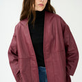 IVY Copenhagen IVY-Kylie Leather Cardigan Leather Burgundy