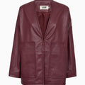 IVY Copenhagen IVY-Kylie Leather Cardigan Leather Burgundy