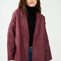 IVY Copenhagen IVY-Kylie Leather Cardigan Leather Burgundy