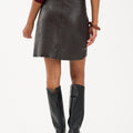 IVY Copenhagen IVY-Kylie Leather Mini Skirt Leather 722 Expresso Brown