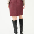 IVY Copenhagen IVY-Kylie Leather Mini Skirt Leather Burgundy