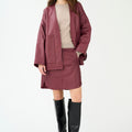 IVY Copenhagen IVY-Kylie Leather Mini Skirt Leather Burgundy