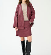 IVY Copenhagen IVY-Kylie Leather Mini Skirt Leather Burgundy