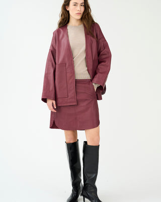 IVY Copenhagen IVY-Kylie Leather Mini Skirt Leather Burgundy