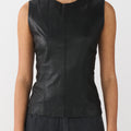 IVY Copenhagen IVY-Kylie Leather Mix Top Shirts & Blouses 9 Black