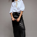 IVY Copenhagen IVY-Kylie Worker Pocket Leather Skirt Leather 9 Black