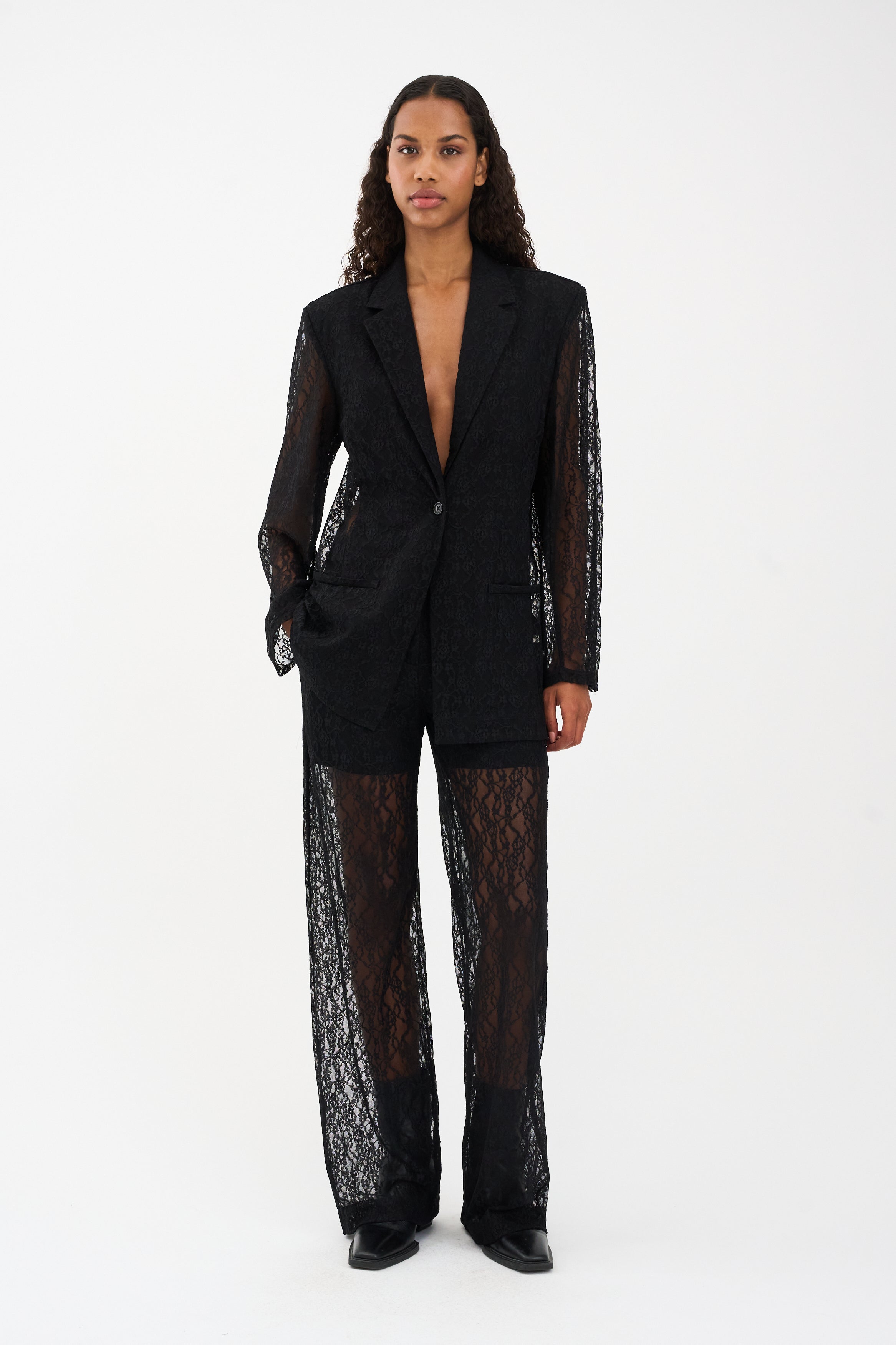 IVY Copenhagen IVY-Lara Lace Pant Jeans & Pants 9 Black