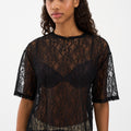 IVY Copenhagen IVY-Lara Lace Tee Tops & T-shirts 9 Black