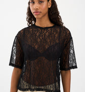 IVY Copenhagen IVY-Lara Lace Tee Tops & T-shirts 9 Black
