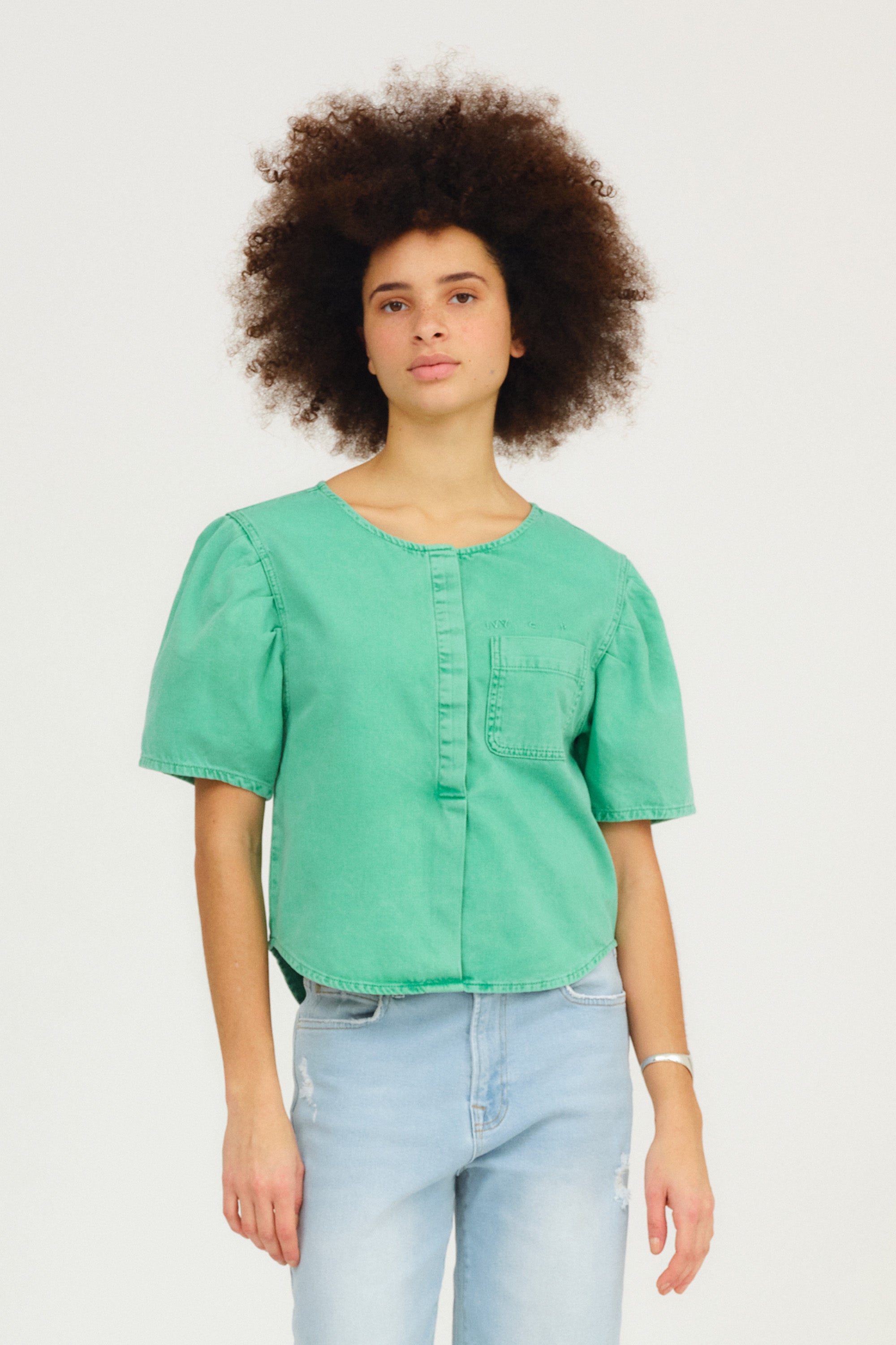 IVY Copenhagen IVY-Lavina Oversize Top Stone Color Shirts & Blouses 691 Lime Green