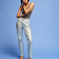 IVY Copenhagen IVY-Lulu Jeans Metallic Silver Foil Jeans & Pants 861 Silver