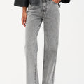 IVY Copenhagen IVY-Mia Stud Jeans Wash Faded Grey Jeans & Pants 8 Grey