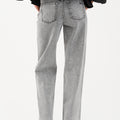 IVY Copenhagen IVY-Mia Stud Jeans Wash Faded Grey Jeans & Pants 8 Grey