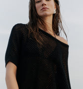 IVY Copenhagen IVY-Myra Oversize Knit Tee Knitwear 9 Black