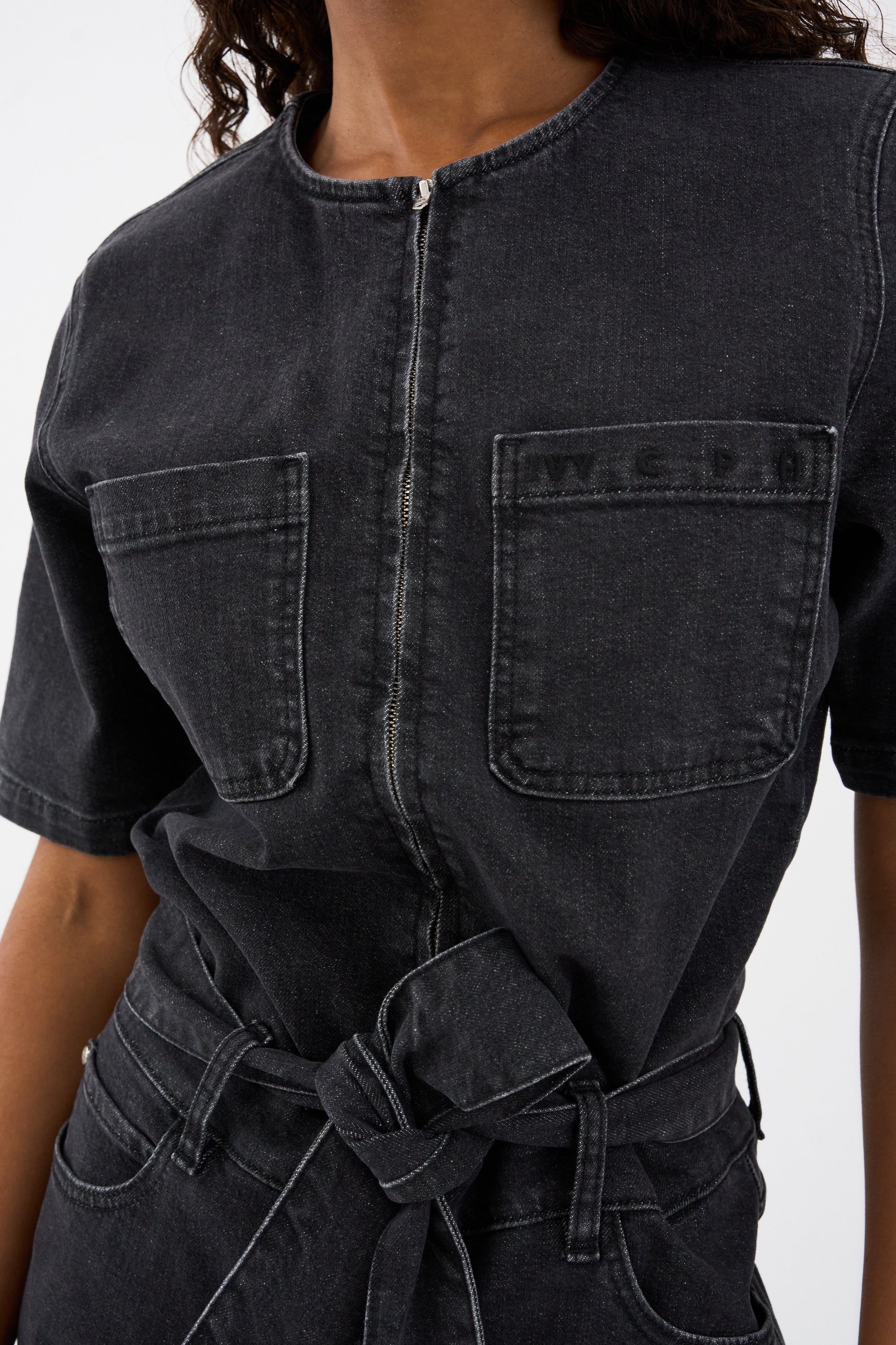 IVY Copenhagen IVY-New Lavina SS Jumpsuit Wash Black Tenerife Jeans & Pants 9 Black