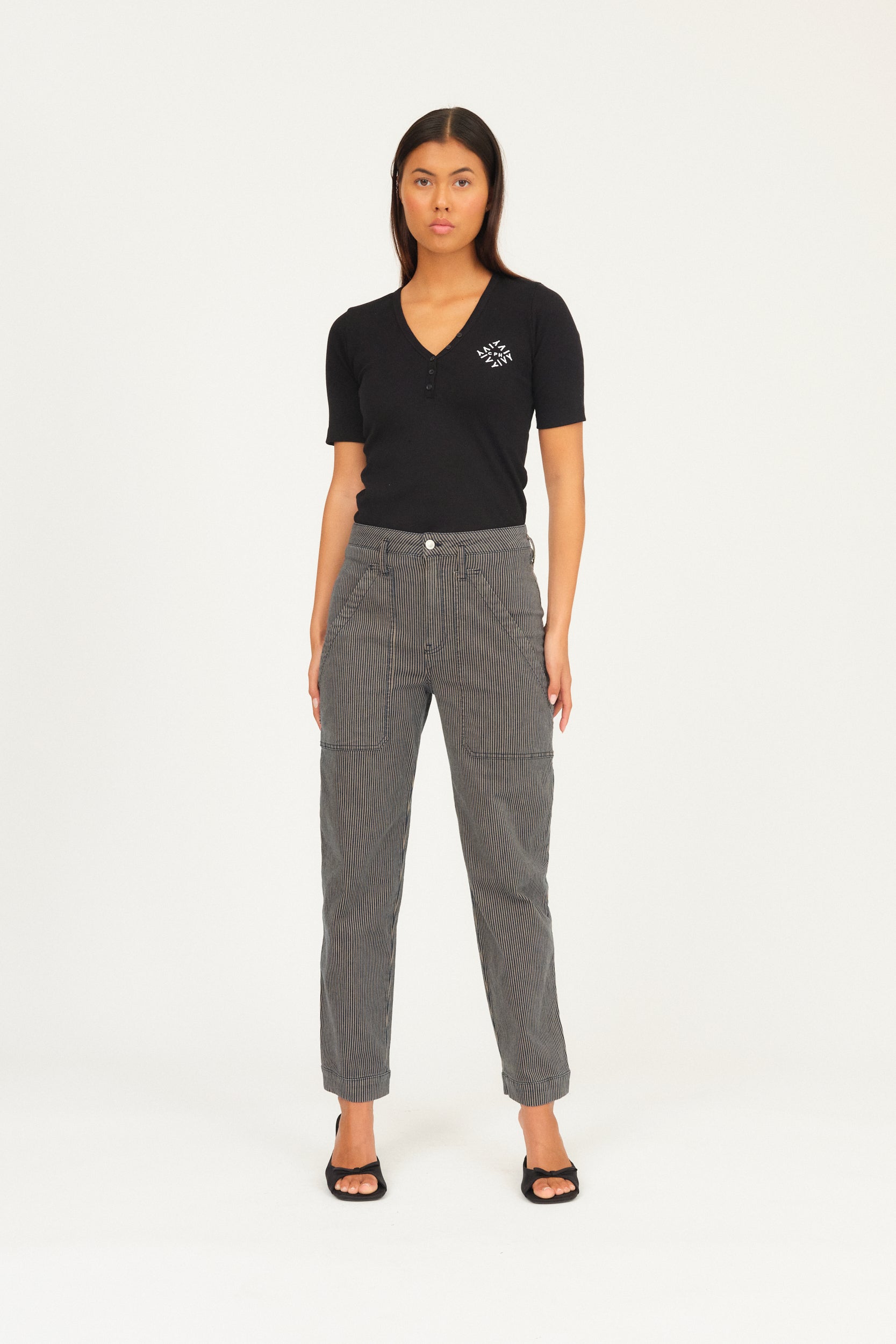IVY Copenhagen IVY-New Tanja Worker Jeans Wash Brooklyn Stripe Jeans & Pants 00 Striped