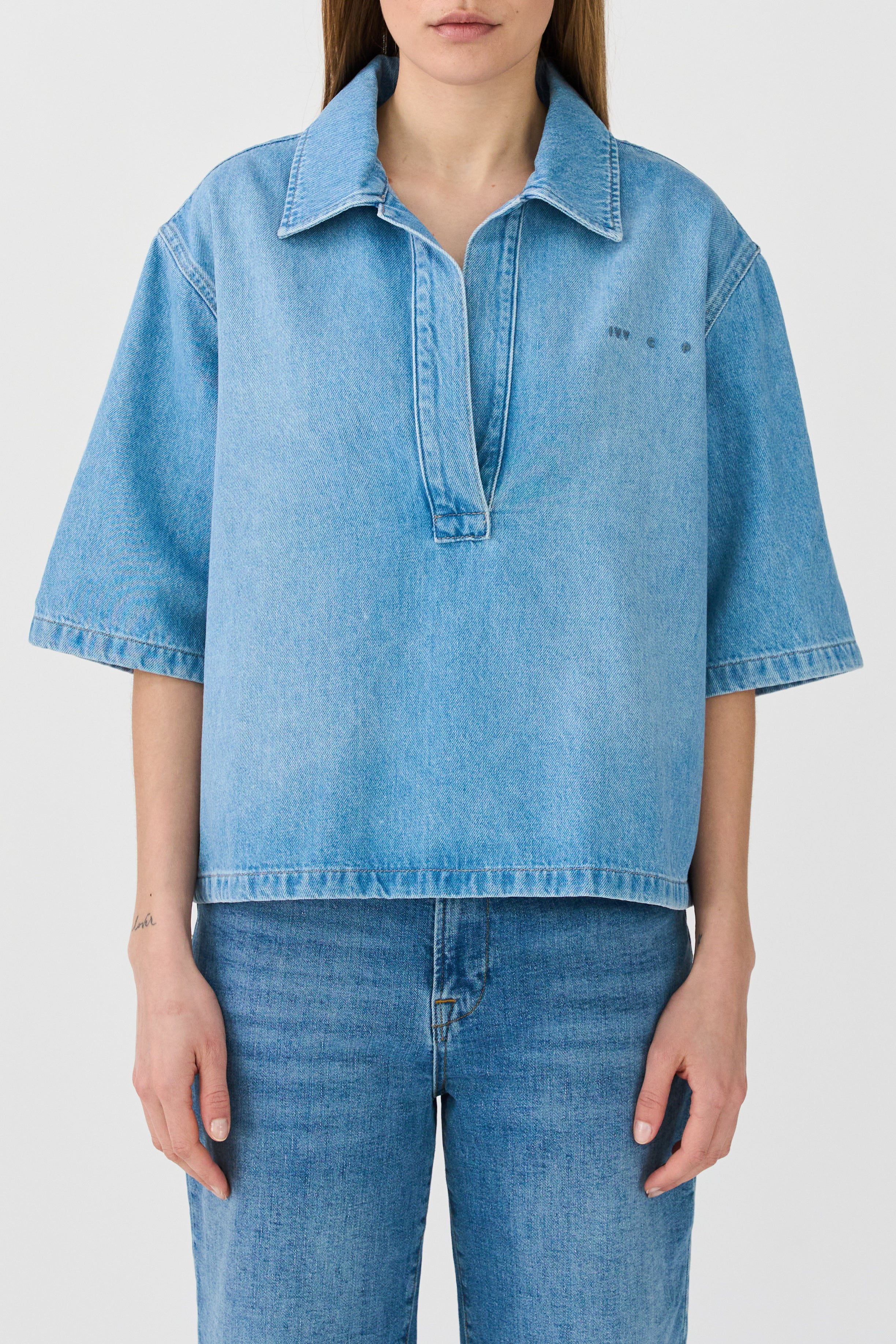 IVY Copenhagen IVY-Opera Oversize Polo Shirt Wash Lille Shirts & Blouses