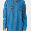 IVY Copenhagen IVY-Ora LS Shirt Mid Blue Shirts & Blouses 513 Mid Blue Denim