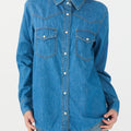 IVY Copenhagen IVY-Ora LS Shirt Mid Blue Shirts & Blouses 513 Mid Blue Denim