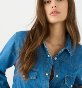 IVY Copenhagen IVY-Ora LS Shirt Mid Blue Shirts & Blouses 513 Mid Blue Denim