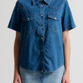 IVY Copenhagen IVY-Ora SS Shirt Shirts & Blouses 513 Mid Blue Denim