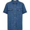 IVY Copenhagen IVY-Ora SS Shirt Mid Blue Shirts & Blouses