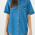 IVY Copenhagen IVY-Ora SS Shirt Mid Blue Shirts & Blouses 513 Mid Blue Denim