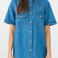 IVY Copenhagen IVY-Ora SS Shirt Mid Blue Shirts & Blouses 513 Mid Blue Denim