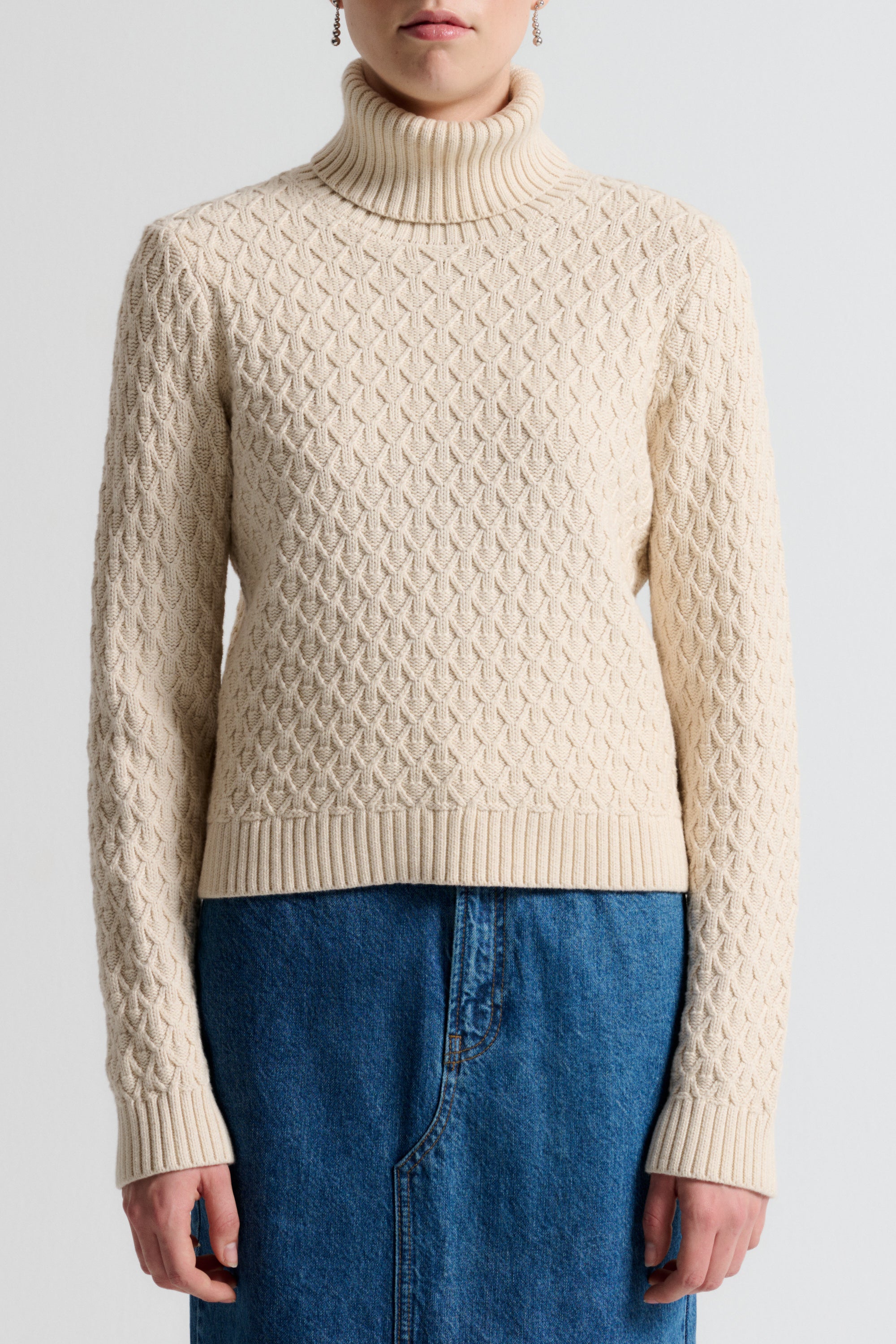 IVY Copenhagen IVY-Prescilla Rollneck Knitwear 03 Ecru