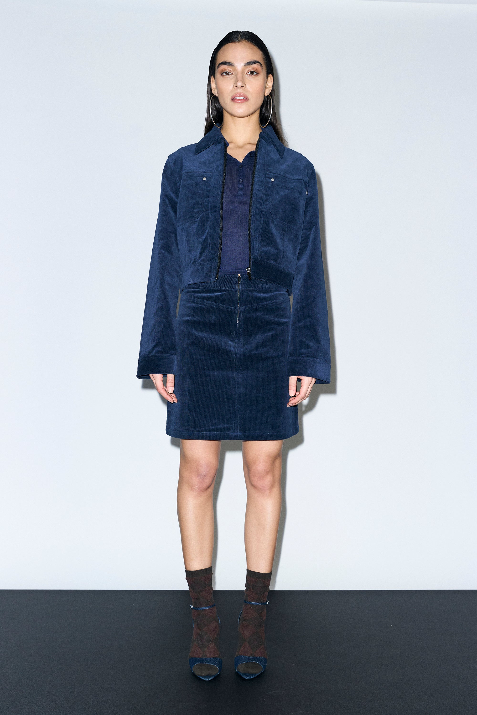 IVY Copenhagen IVY-Sign Cord Mini Skirt Skirt 523 Deep Navy Blue