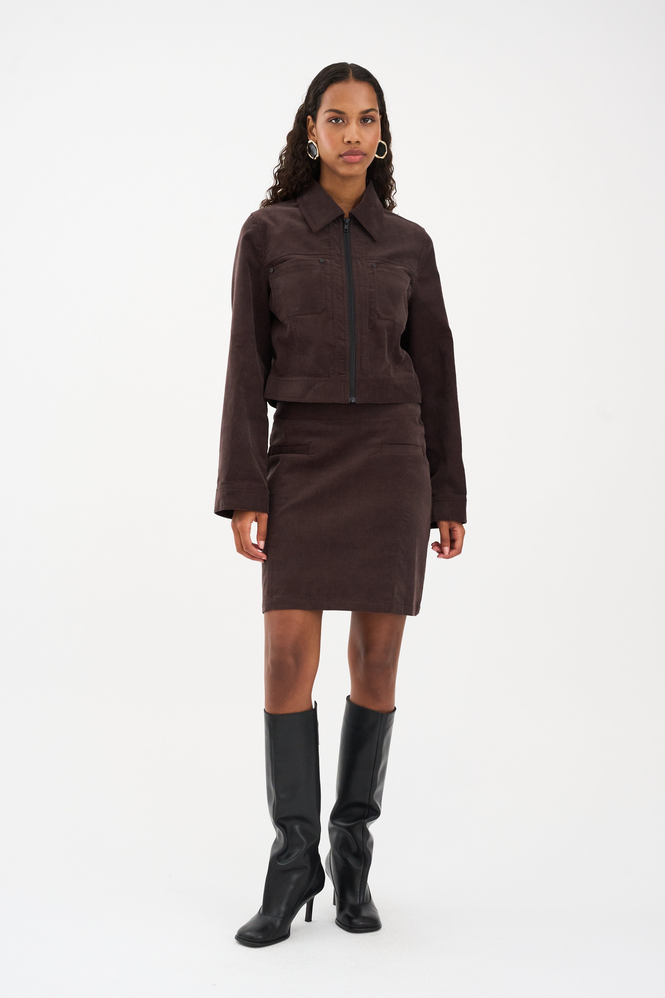 IVY Copenhagen IVY-Sign Cord Mini Skirt Skirt 722 Expresso Brown