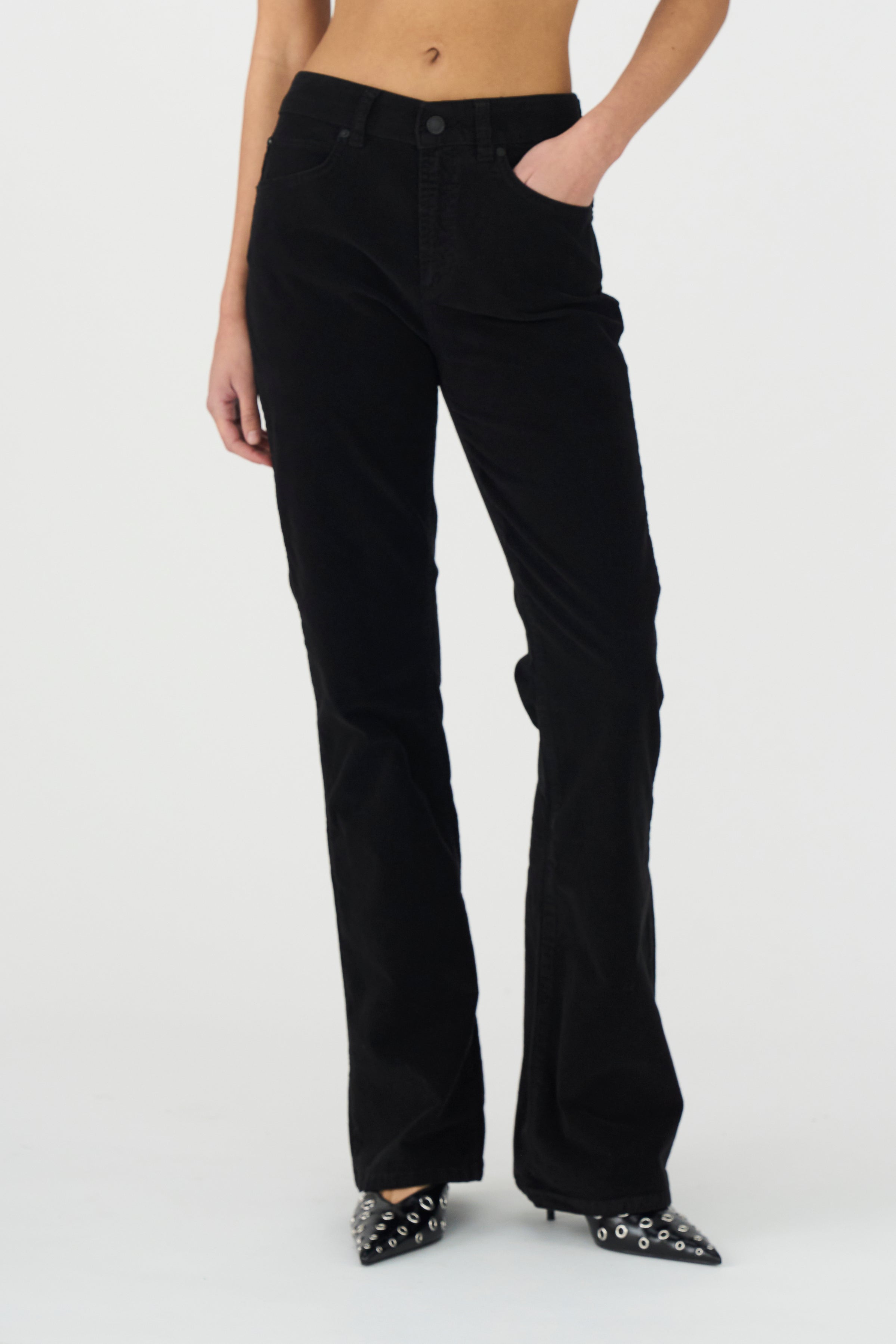 IVY Copenhagen IVY-Tara Flare Jeans Baby Cord Jeans & Pants 9 Black